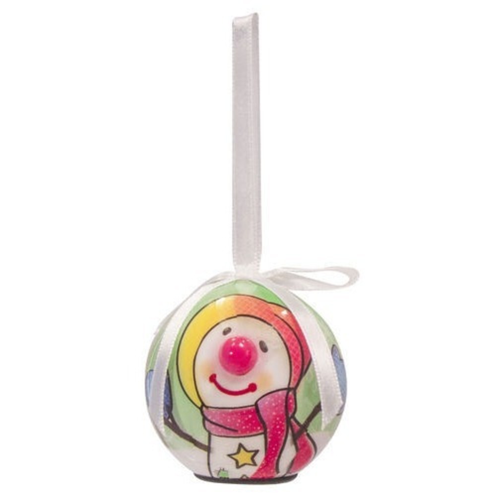 Twinkling Treasures 3D Christmas Mini Ornament - 2.5" -‎ HOLIDAY ORANGE SNOWMAN